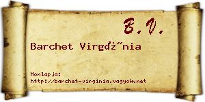Barchet Virgínia névjegykártya